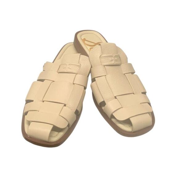 SAM EDELMAN • Linen Leather Dina Fisherman Mule sz 9.5 - Picture 6 of 10